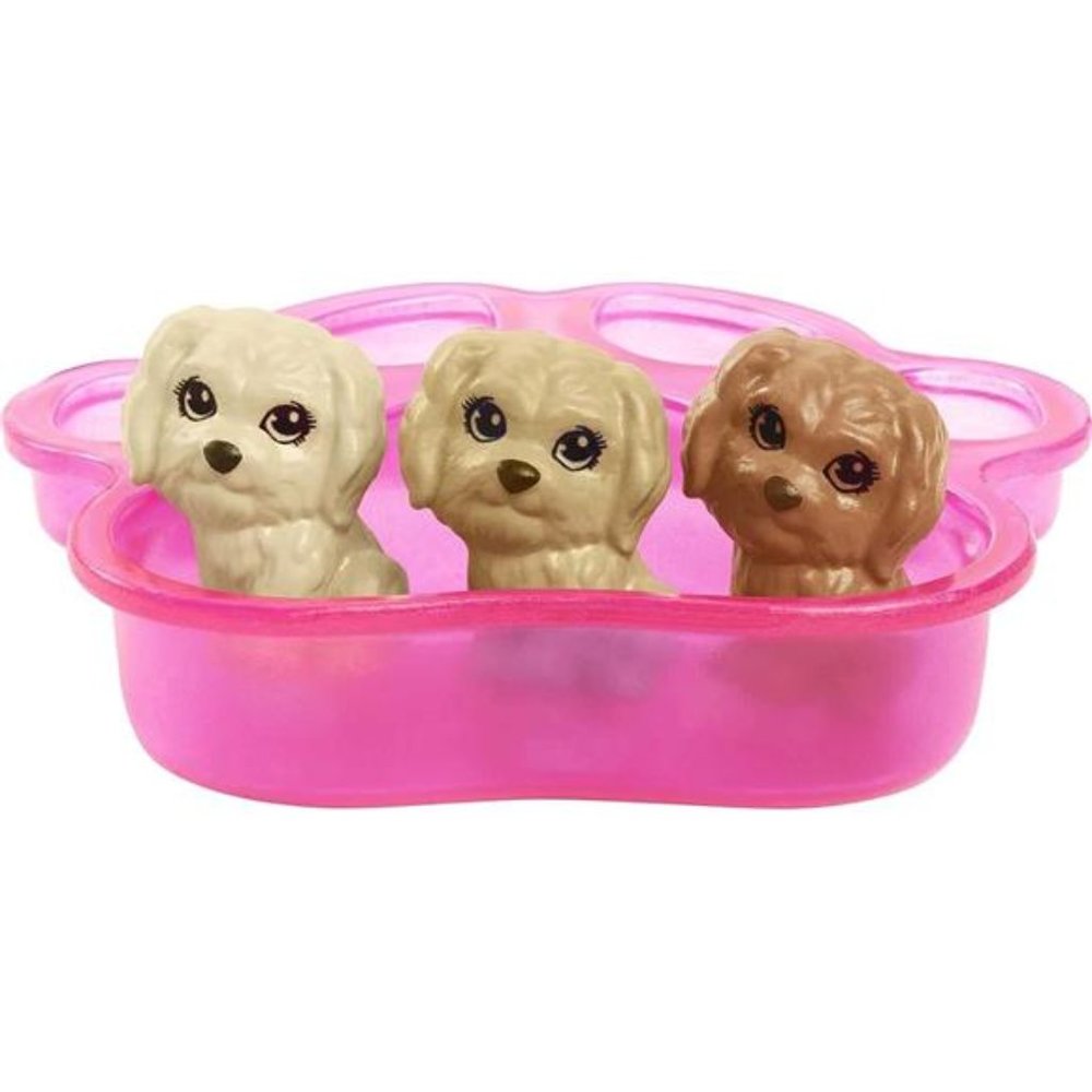 Barbie Doll and Pets, Blonde Doll with Mommy Dog, 3 Puppies Pet Accessories - Picture 6 of 6